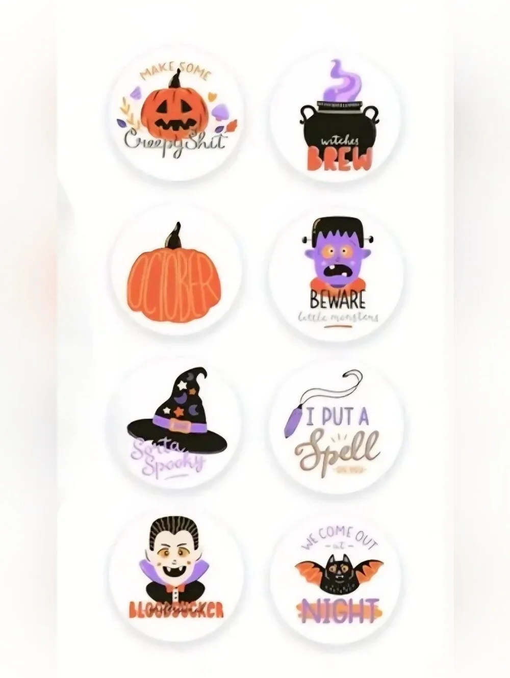 Halloween Thank You Stickers Fall Theme 255 Pieces